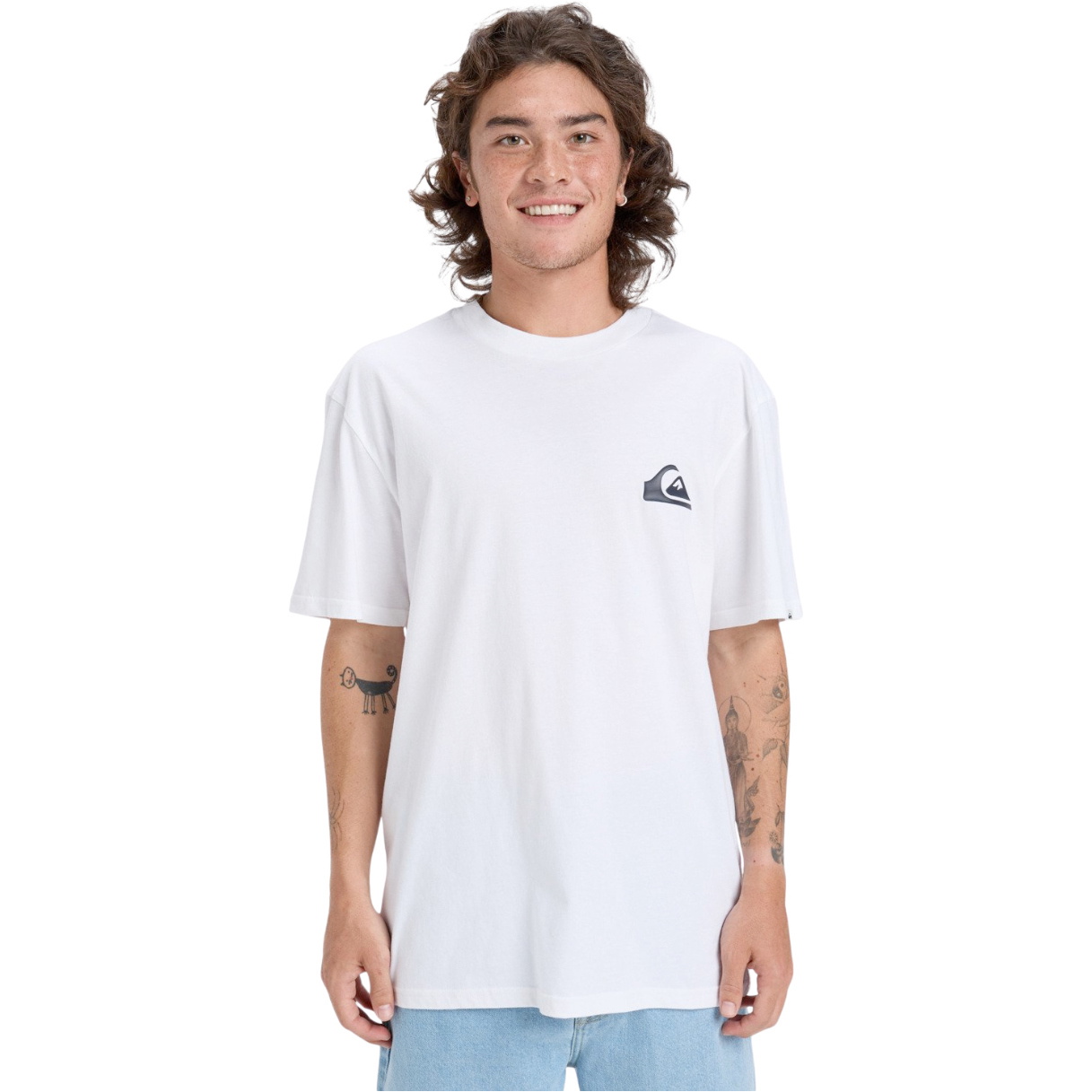 2026 Quiksilver Mens EV Mini Logo T-Shirt EQYZT08181 - White